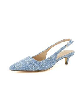 Cushioned Kitten Heel Slingback Pumps with Memory Foam